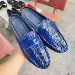 Giày sục nam Vây đuôi cá sấu Navy. Thiết kế đơn giản thanh lịch!