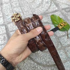 Thắt lưng Nữ. Gù gai cá sấu cao cấp [MẶT KHÓA THÉP KO GỈ]