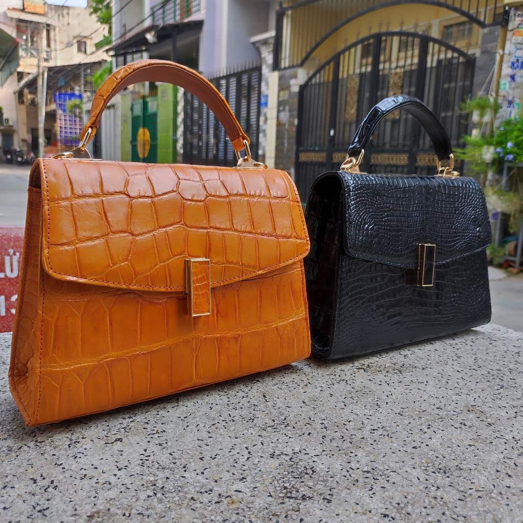 Túi xách nữ Da bụng cá sấu siêu đẹp. Phiên bản có dây đeo!