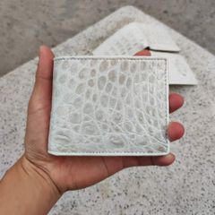 Ví da bụng cá sấu BẠCH TẠNG. 2 mặt da cá sấu!