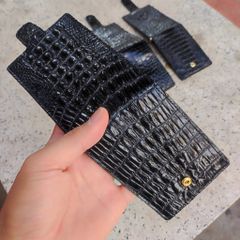 Ví KẸP TIỀN size nhỏ 8.5*11.5 cm. Gai lưng cá sấu rất đẹp!