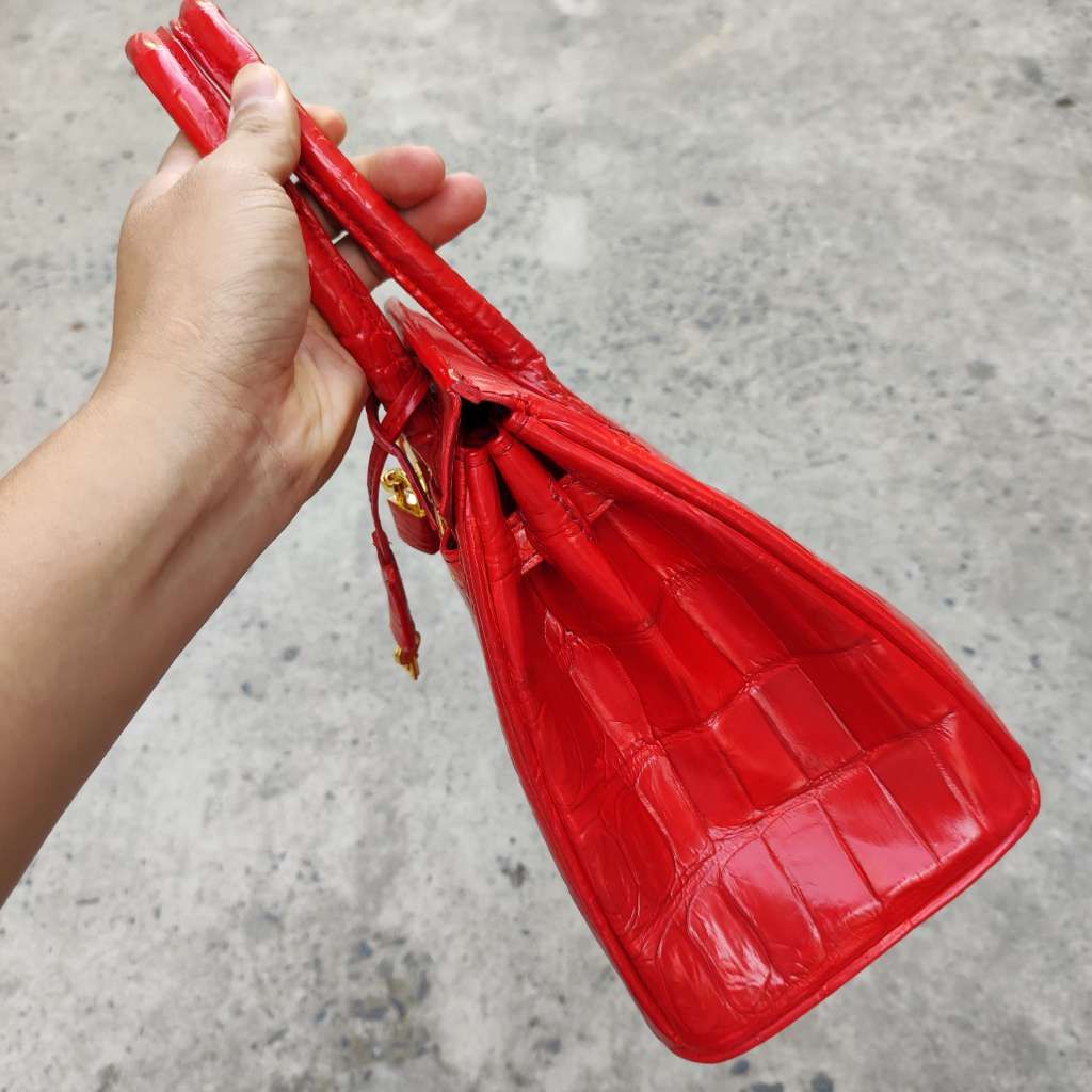 [TÚI DỰ TIỆC] Túi xách nữ Da cá sấu màu đỏ đẹp cao cấp!