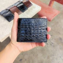 Ví cá sấu 2 mặt Size 10.5*8.5 cm NHỎ GỌN. Gai lưng cá sấu rất đẹp!