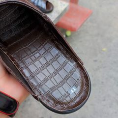 Dép quai ngang Da bụng cá sấu đẹp lịch sự!