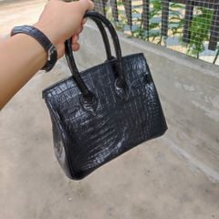 Túi da cá sấu hàng may thủ công. Size 25 vừa vặn!