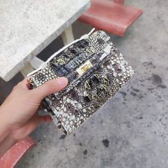 Túi nữ mini có dây đeo rất đáng yêu. DA CÁ SẤU NGUYÊN THỦY!