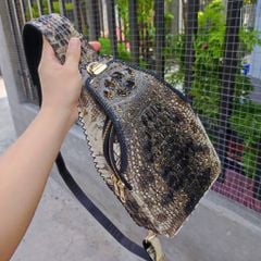 Túi đeo chéo da cá sấu NGUYÊN THỦY đẹp ĐÚNG CHẤT!