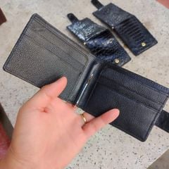 Ví KẸP TIỀN size nhỏ 8.5*11.5 cm. Gai lưng cá sấu rất đẹp!