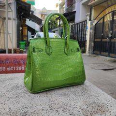 [MÀU ĐẶC BIỆT] Túi xách nữ Da cá sấu màu xanh nhũ hàng hiếm!