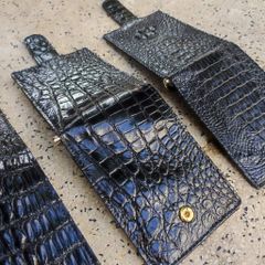 Ví KẸP TIỀN size nhỏ 8.5*11.5 cm. Da bụng cá sấu mềm mịn!