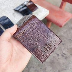Ví MINI da cá sấu 2 mặt nguyên con. Size 10.5*8.5 cm