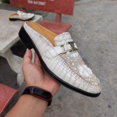 Giày sục Gù cá sấu BẠCH TẠNG nhìn là mê!