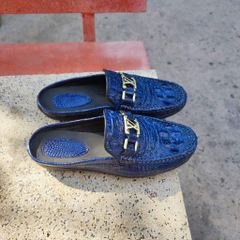 Giày sục Gù cá sấu xanh Navy đẹp khó cưỡng!
