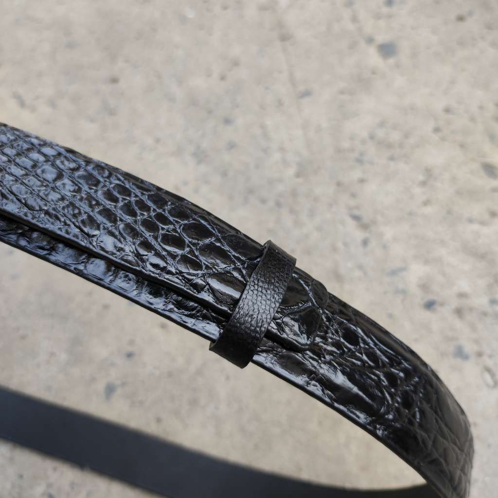 Thắt lưng Cá sấu Bông hông rất Mềm Và Bền TS111B (mặt bạc)