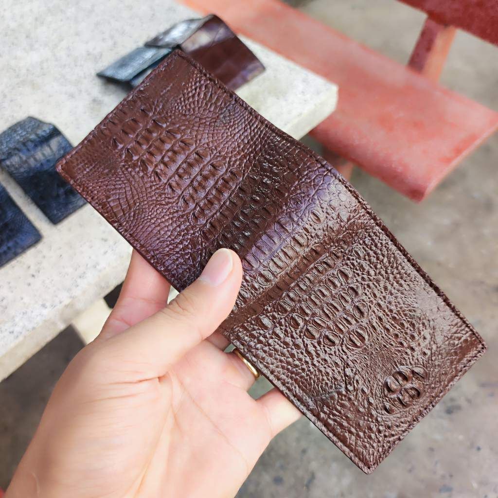 Ví MINI da cá sấu 2 mặt nguyên con. Size 10.5*8.5 cm