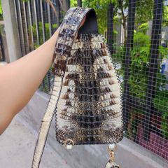 Túi đeo chéo da cá sấu NGUYÊN THỦY đẹp ĐÚNG CHẤT!