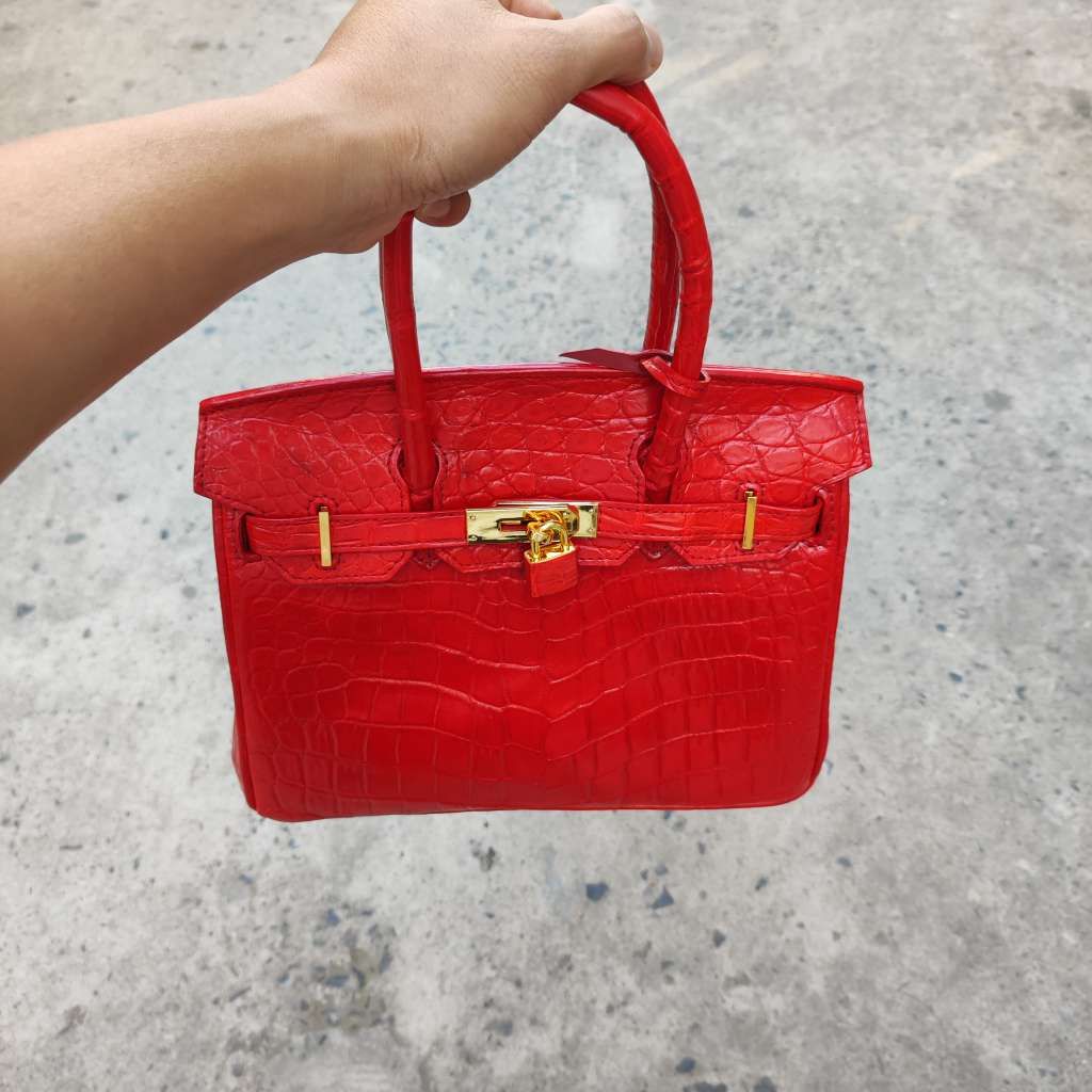 [TÚI DỰ TIỆC] Túi xách nữ Da cá sấu màu đỏ đẹp cao cấp!
