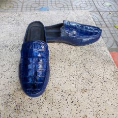 Giày sục nam Vây đuôi cá sấu Navy. Thiết kế đơn giản thanh lịch!