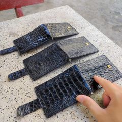 Ví KẸP TIỀN size nhỏ 8.5*11.5 cm. Da bụng cá sấu mềm mịn!