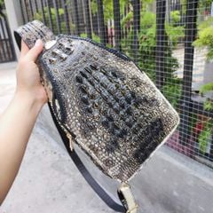 Túi đeo chéo da cá sấu NGUYÊN THỦY đẹp ĐÚNG CHẤT!