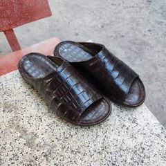 Dép quai ngang Da bụng cá sấu đẹp lịch sự!