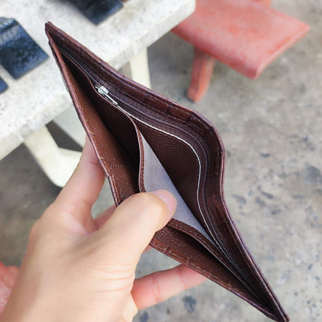 Ví MINI da cá sấu 2 mặt nguyên con. Size 10.5*8.5 cm