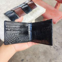 Ví cá sấu 2 mặt Size 10.5*8.5 cm NHỎ GỌN. Gai lưng cá sấu rất đẹp!