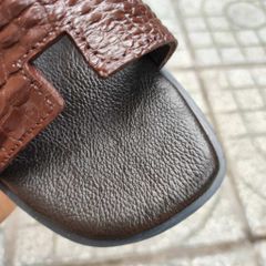 Dép nữ CHỮ H da cá sấu trơn nhẹ nhàng nữ tính!