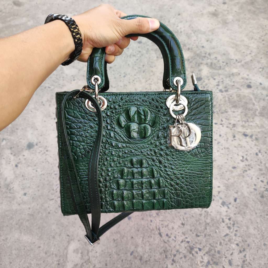 Túi xách nữ da cá sấu Size lớn 28cm. Phiên bản có dây đeo!