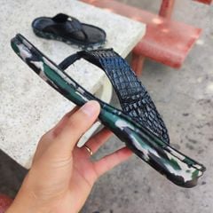 Dép kẹp ĐẾ LÍNH siêu nhẹ. Da cá sấu trơn mềm và bền!