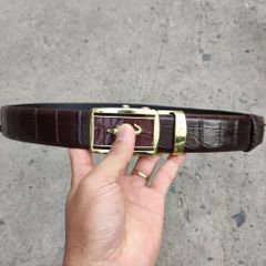 Thắt lưng cá sấu Gai Liền 4cm - Phiên Bản Cao Cấp (mặt vàng)