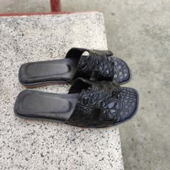 Dép nữ Da cá sấu. Mẫu độc quyền tại Ovenis!