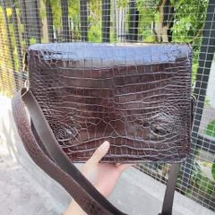 Cặp nam dây đeo vai DA BỤNG CÁ SẤU đẹp thanh lịch PHÙ HỢP DOANH NHÂN [KHÓA 3 SỐ BẢO MẬT]
