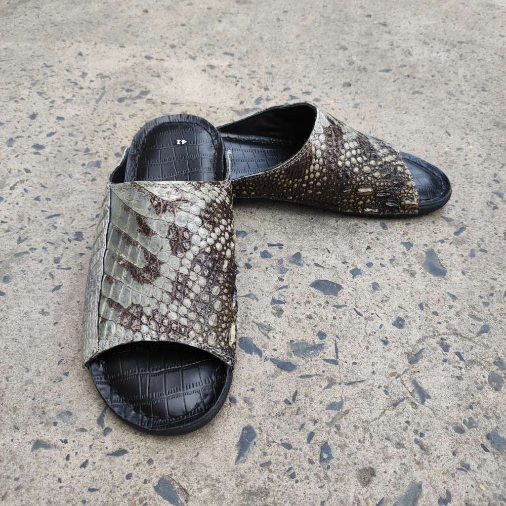 [ĐẸP CHẤT THÔ SƠ MỘC MẠC] Dép da cá sấu nguyên thủy không thuộc màu!