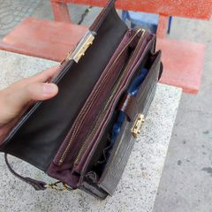 Cặp nam dây đeo vai DA BỤNG CÁ SẤU đẹp thanh lịch PHÙ HỢP DOANH NHÂN [KHÓA 3 SỐ BẢO MẬT]