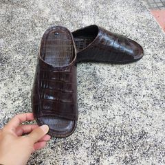 Dép quai ngang Da bụng cá sấu đẹp lịch sự!