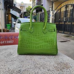 [MÀU ĐẶC BIỆT] Túi xách nữ Da cá sấu màu xanh nhũ hàng hiếm!