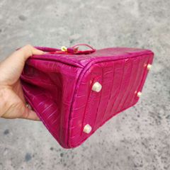 Túi xách NỮ da cá sấu phiên bản thủ công Size lớn 30cm lịch lãm!