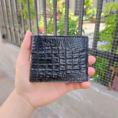 Ví cá sấu 2 mặt Size 10.5*8.5 cm NHỎ GỌN. Gai lưng cá sấu rất đẹp!