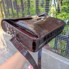Cặp nam dây đeo vai DA BỤNG CÁ SẤU đẹp thanh lịch PHÙ HỢP DOANH NHÂN [KHÓA 3 SỐ BẢO MẬT]