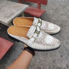 Giày sục Gù cá sấu BẠCH TẠNG nhìn là mê!