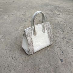 [MÀU ĐẶC BIỆT] Túi xách cá sấu nữ màu Trắng tro cao cấp Loại 1