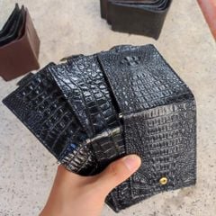 Ví KẸP TIỀN size nhỏ 8.5*11.5 cm. Gai lưng cá sấu rất đẹp!