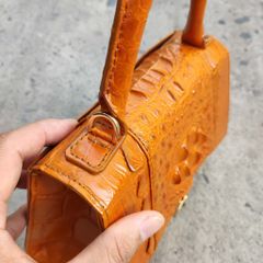 Túi đeo túi xách nữ Da cá sấu màu vàng đẹp nổi bật!