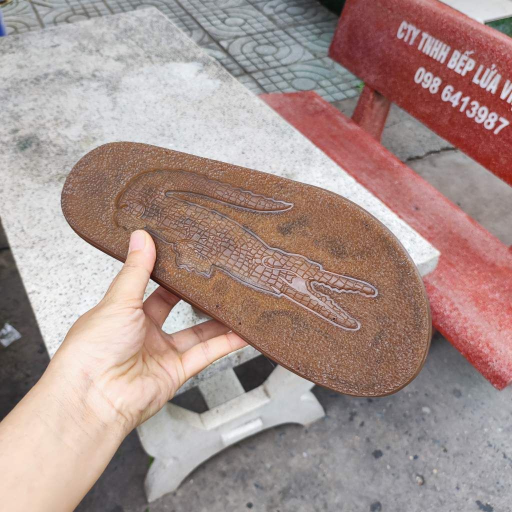 Dép ngang da Bắp cá sấu rất đẹp [ĐẾ CAO 2.5cm]