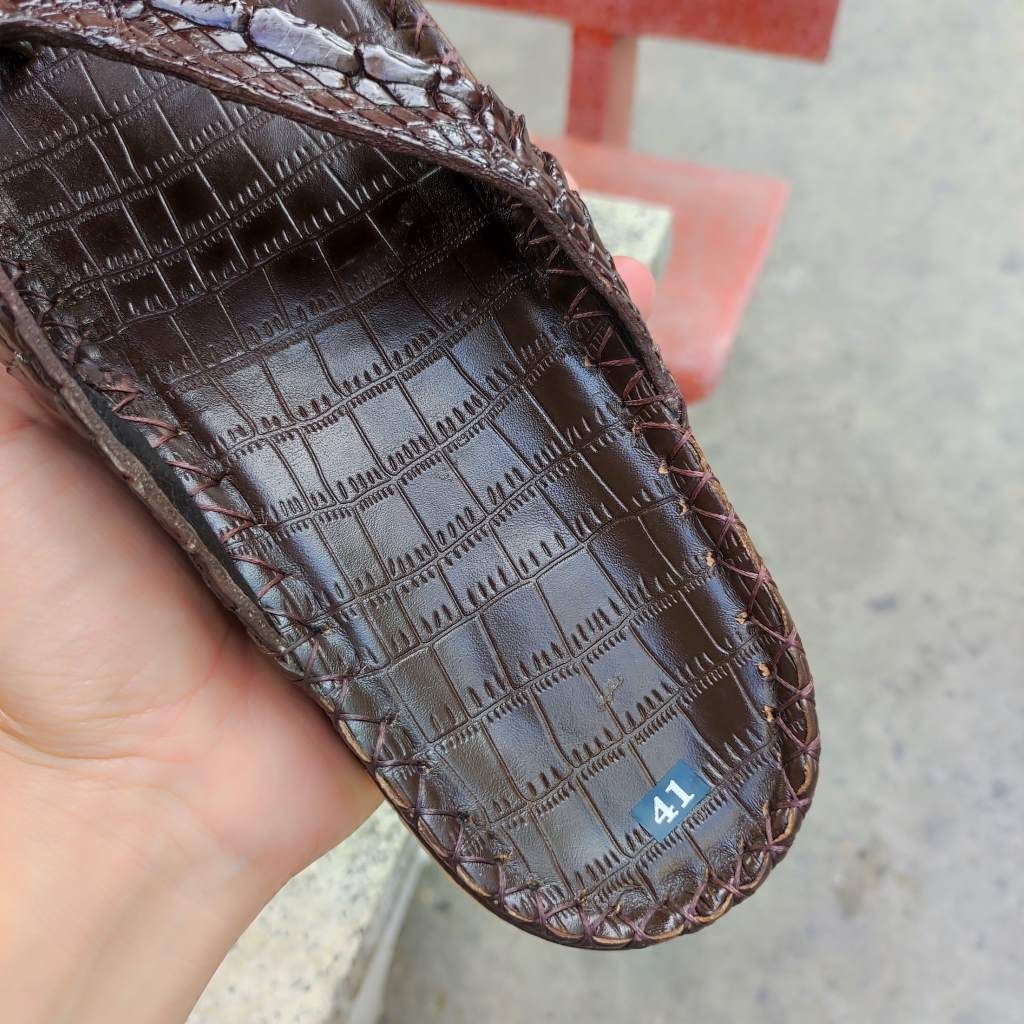 [DÉP KẸP ĐẾ CAO] Da cá sấu trơn mềm dễ mang!