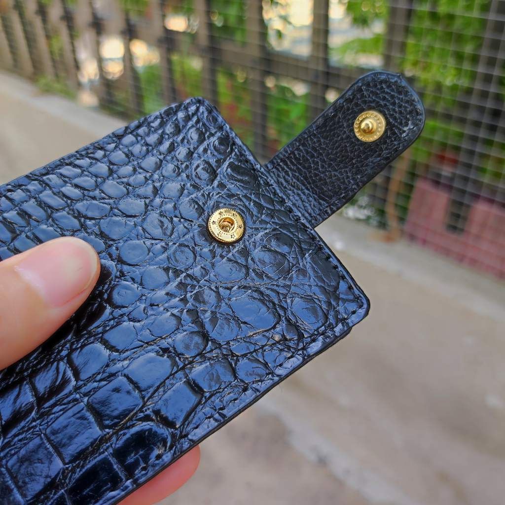 Ví KẸP TIỀN size nhỏ 8.5*11.5 cm. Da bụng cá sấu mềm mịn!