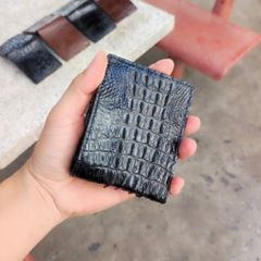 Ví cá sấu 2 mặt Size 10.5*8.5 cm NHỎ GỌN. Gai lưng cá sấu rất đẹp!