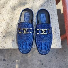 Giày sục Gù cá sấu xanh Navy đẹp khó cưỡng!