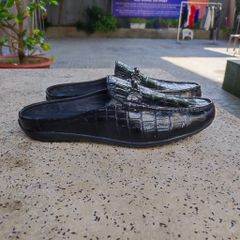 Giày sục nam Da bụng cá sấu có phối phụ kiện đẹp nhẹ nhàng!